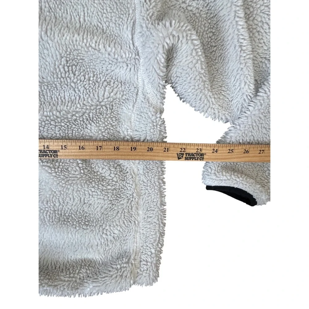 The North Face Mens White Sherpa‎ Fleece Quarter Zip Pullover NF0A7URN Small